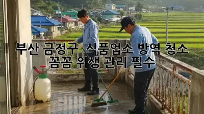 부산 금정구 ✨ 식품업소 방역 청소, 꼼꼼 위생 관리 필수! 🦠