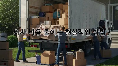이사 비용 줄이는 현실적인 방법